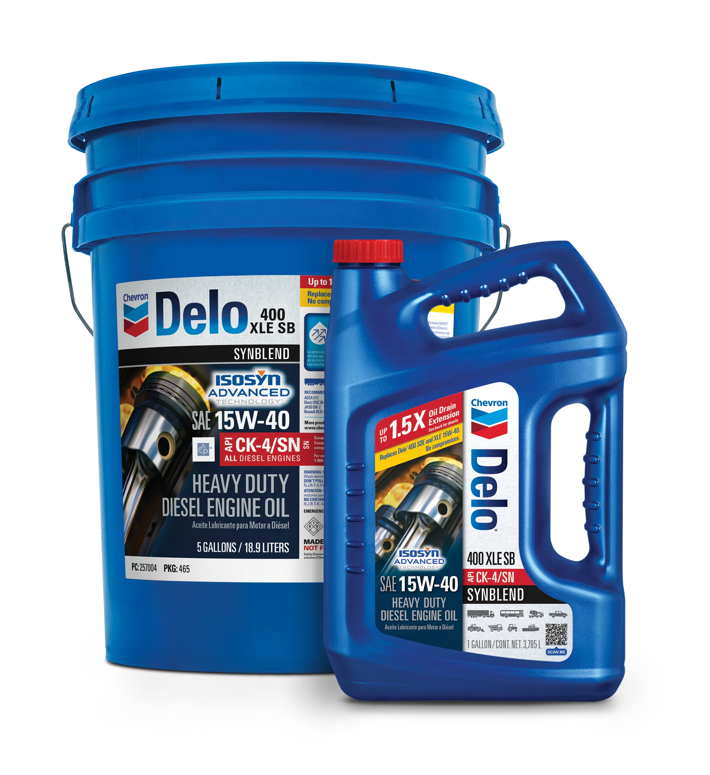 Chevron Delo 400 XLE SB · Aceite para motor diésel heavy duty SAE 15W-40